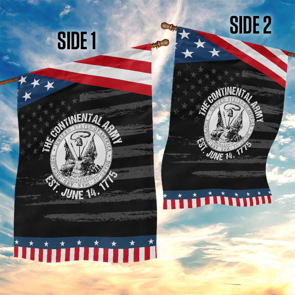 The Continental Army Est 1775 Patriotic Garden Flag US Military History Graphic
