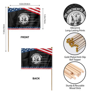 The Continental Army Est 1775 Patriotic Handheld Flag US Military History Graphic