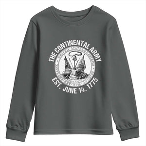 The Continental Army Est 1775 Youth Sweatshirt Patriotic US Military History Graphic