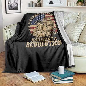 Funny Boston Tea Party Throw Blanket I Came To Spill Tea And Start A Revolution Retro Graphic