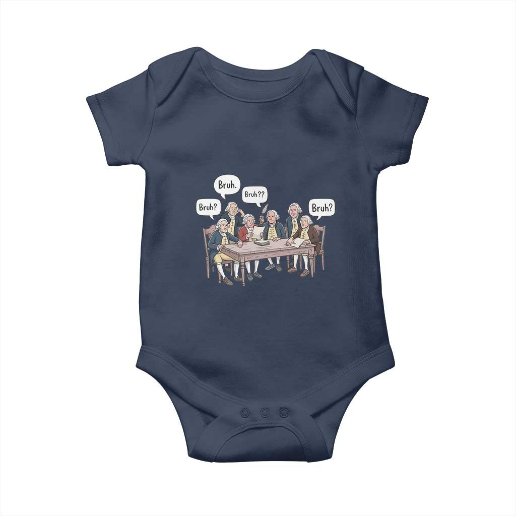 Bruh Founding Fathers Constitutional Convention Baby Onesie Funny American History Humorous Patriot