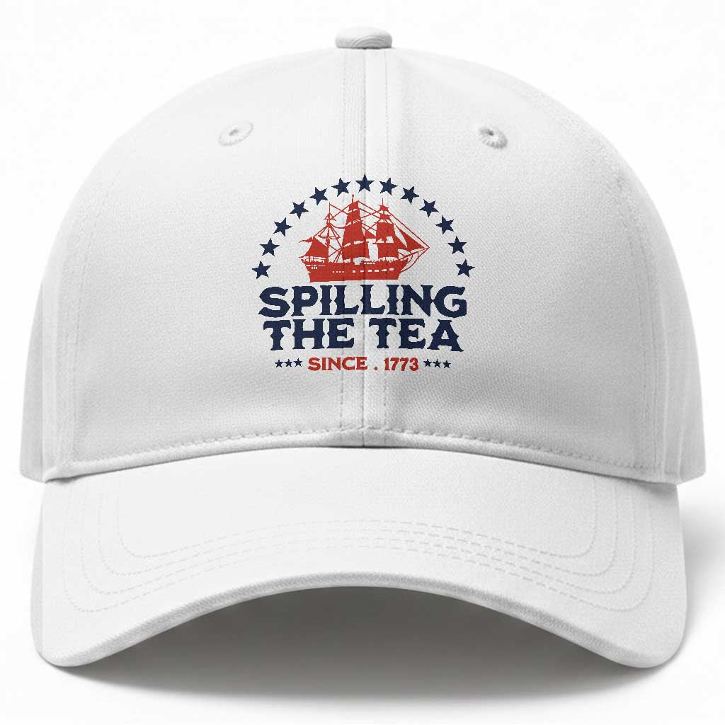 Spilling The Tea Since 1773 Baseball Cap Patriotic Nautical Stars American History