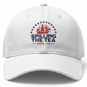 Spilling The Tea Since 1773 Baseball Cap Patriotic Nautical Stars American History