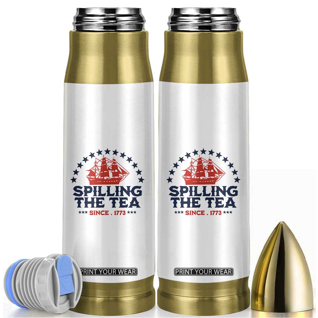 Spilling The Tea Since 1773 Bullet Tumbler Patriotic Nautical Stars American History