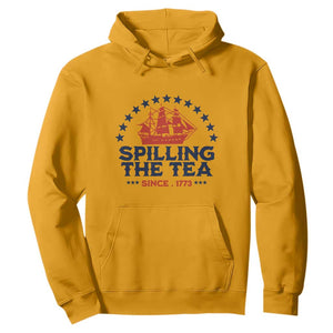 Spilling The Tea Since 1773 Hoodie Patriotic Nautical Stars American History