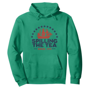 Spilling The Tea Since 1773 Hoodie Patriotic Nautical Stars American History