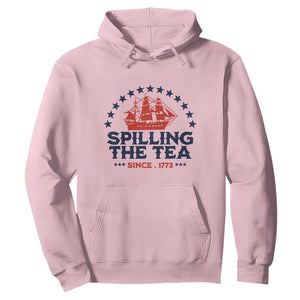Spilling The Tea Since 1773 Hoodie Patriotic Nautical Stars American History