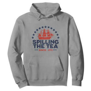Spilling The Tea Since 1773 Hoodie Patriotic Nautical Stars American History