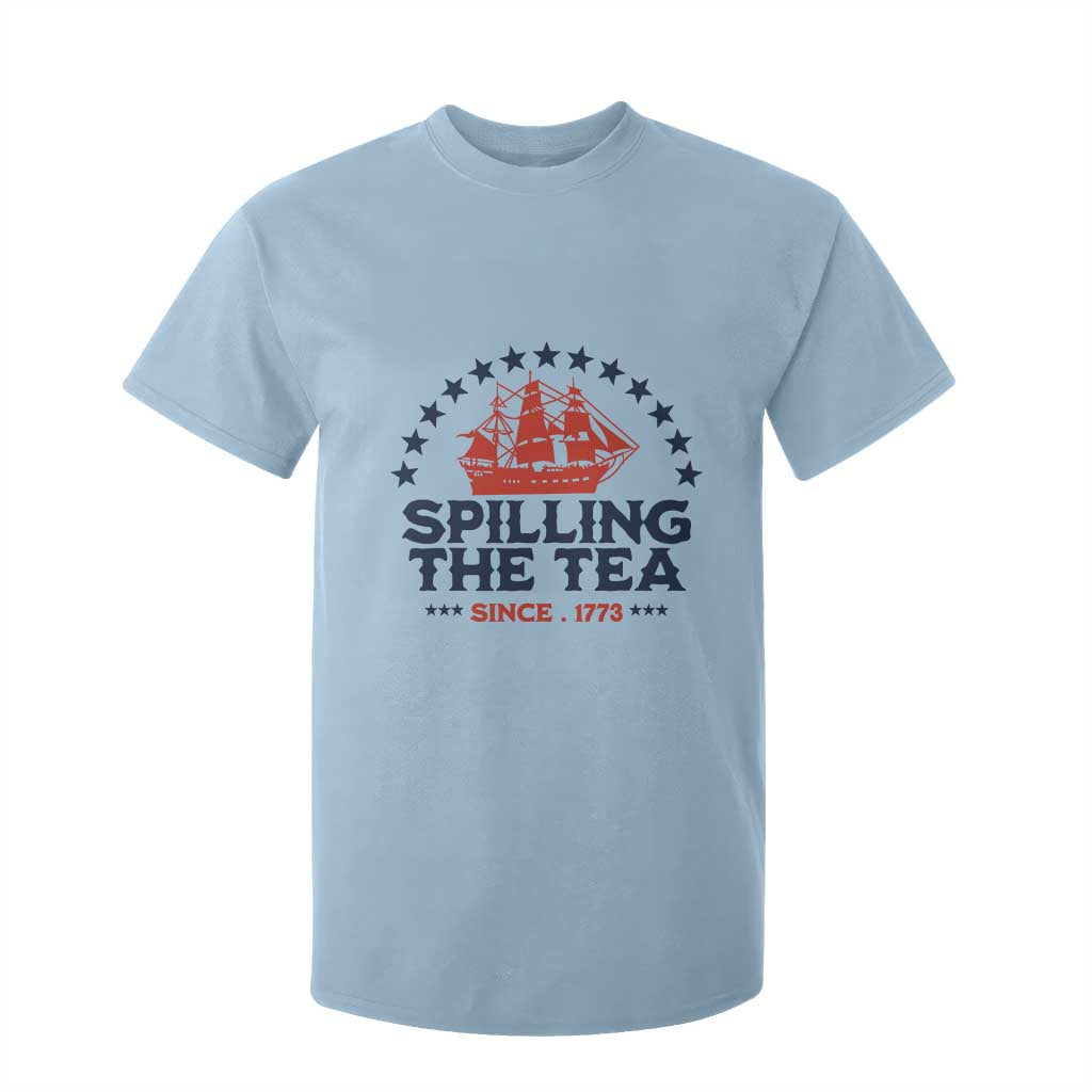 Spilling The Tea Since 1773 T Shirt For Kid Patriotic Nautical Stars American History