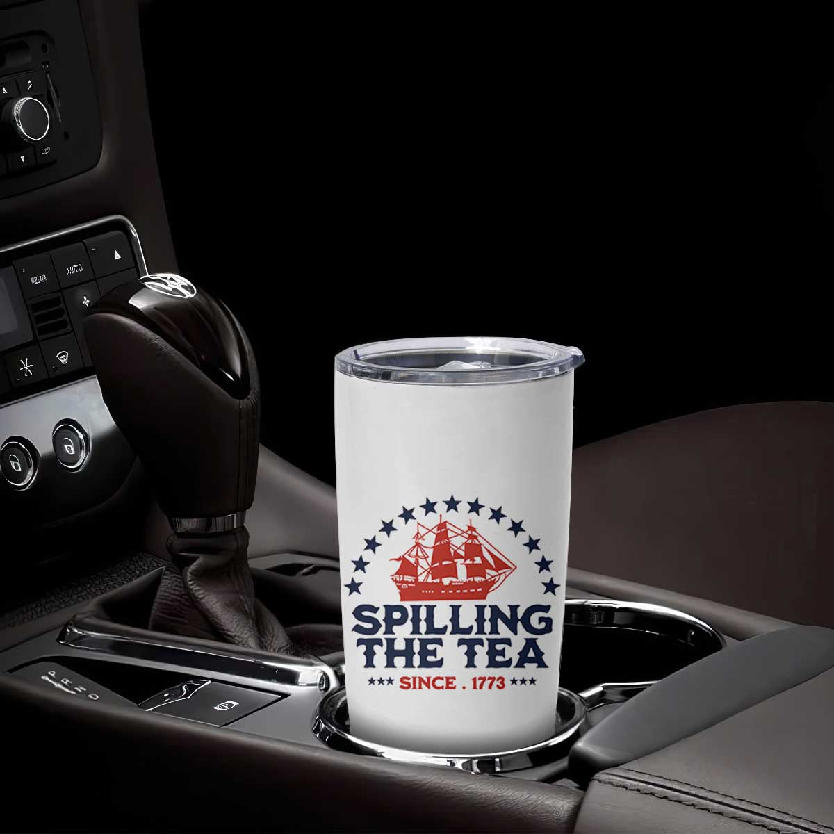 Spilling The Tea Since 1773 Tumbler Cup Patriotic Nautical Stars American History