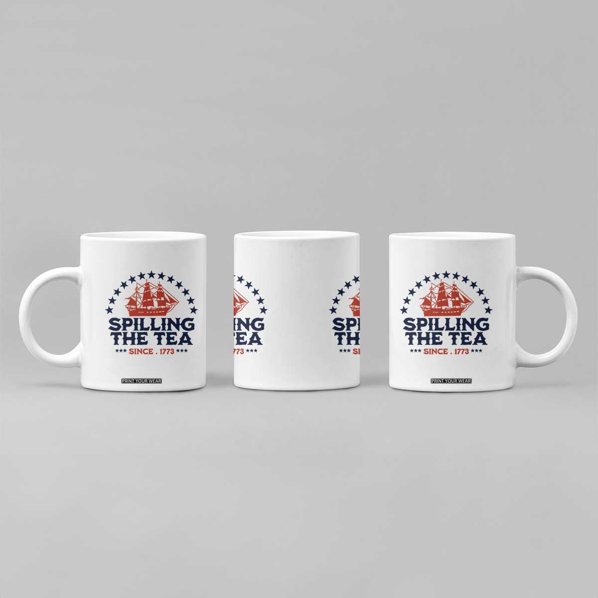 Spilling The Tea Since 1773 Coffee Mug Patriotic Nautical Stars American History