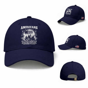 Funny Patriotic Military History Baseball Cap Americans Crossing A Frozen River To Kill You In Your Sleep On Christmas