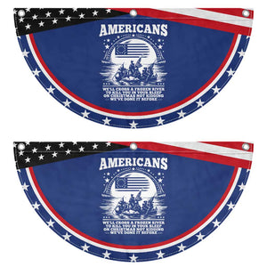 Funny Military History Patriotic Fan Flag Americans Crossing A Frozen River To Kill You In Your Sleep On Christmas
