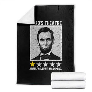 Fords Theatre One Star Awful Wouldnt Recommend Throw Blanket Abraham Lincoln Funny History Dark Humor