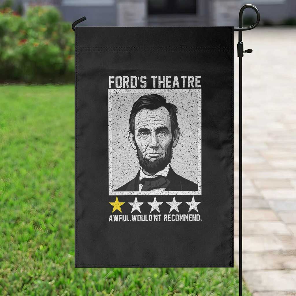 Fords Theatre One Star Awful Wouldnt Recommend Garden Flag Abraham Lincoln Funny History Dark Humor