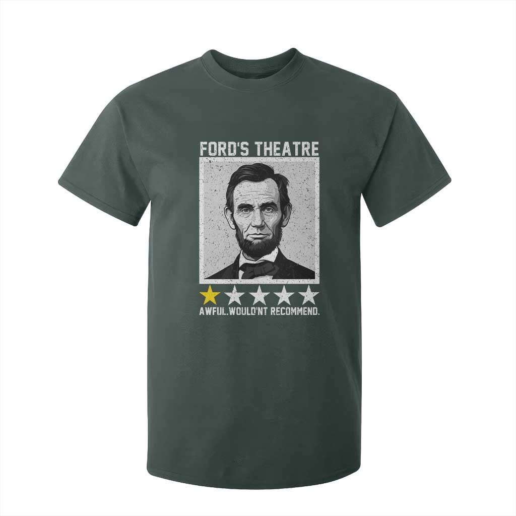 Fords Theatre One Star Awful Wouldnt Recommend T Shirt For Kid Abraham Lincoln Funny History Dark Humor