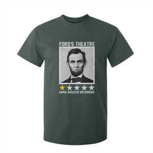 Fords Theatre One Star Awful Wouldnt Recommend T Shirt For Kid Abraham Lincoln Funny History Dark Humor