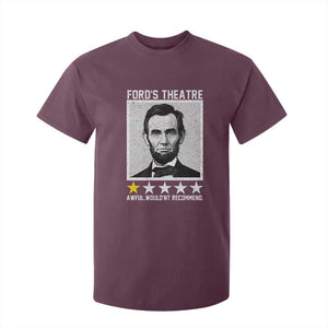 Fords Theatre One Star Awful Wouldnt Recommend T Shirt For Kid Abraham Lincoln Funny History Dark Humor
