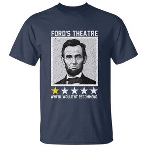 Fords Theatre One Star Awful Wouldnt Recommend T Shirt Abraham Lincoln Funny History Dark Humor