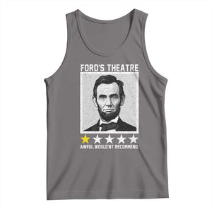 Fords Theatre One Star Awful Wouldnt Recommend Tank Top Abraham Lincoln Funny History Dark Humor