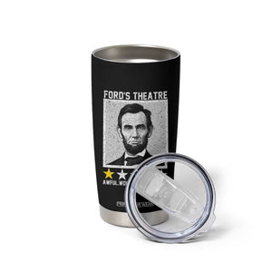 Fords Theatre One Star Awful Wouldnt Recommend Tumbler Cup Abraham Lincoln Funny History Dark Humor