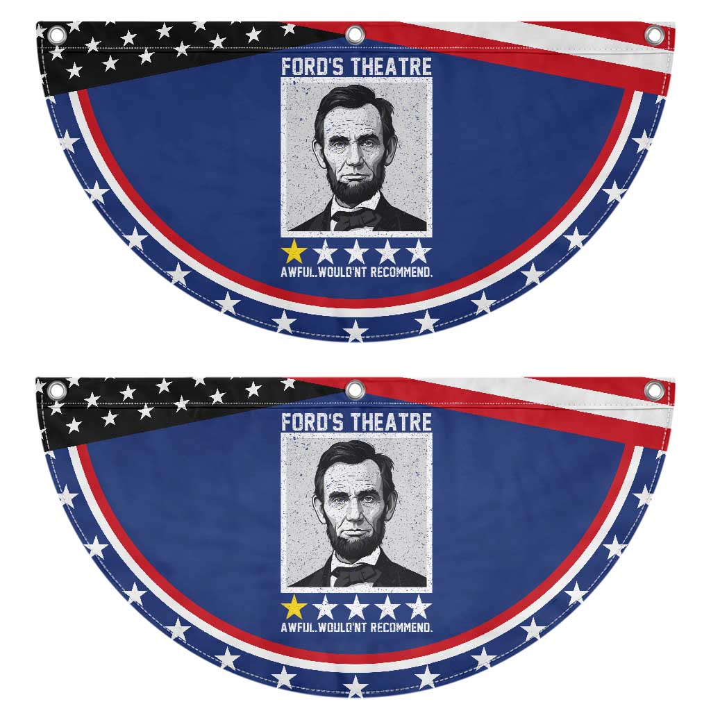 Fords Theatre One Star Awful Wouldnt Recommend Patriotic Fan Flag Abraham Lincoln Funny History Dark Humor