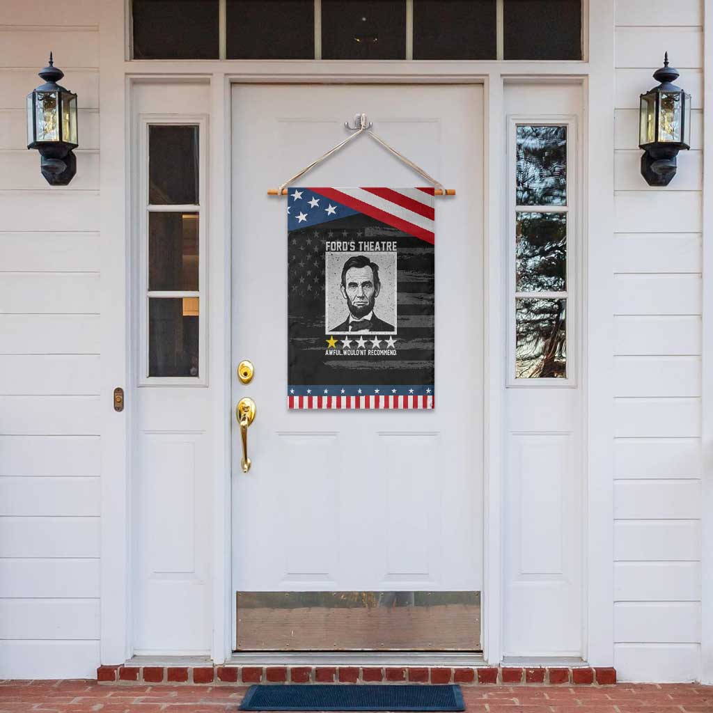 Fords Theatre One Star Awful Wouldnt Recommend Patriotic Garden Flag Abraham Lincoln Funny History Dark Humor