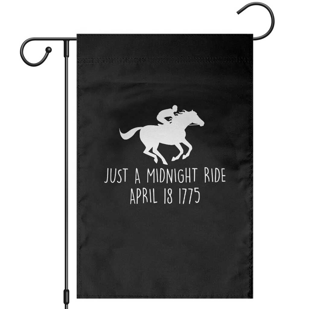 Paul Revere American History Garden Flag Just A Midnight Ride April 18 1775 TS02 Black Print Your Wear