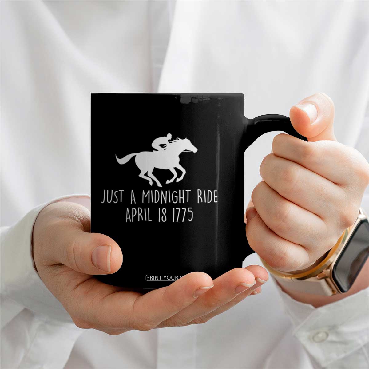 Paul Revere American History Coffee Mug Just A Midnight Ride April 18 1775
