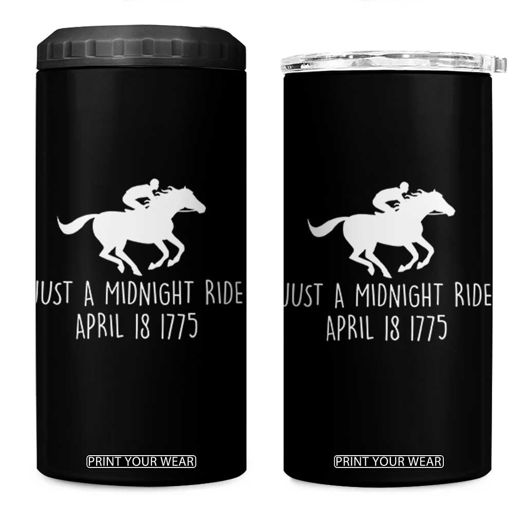 Paul Revere American History 4 in 1 Can Cooler Tumbler Just A Midnight Ride April 18 1775