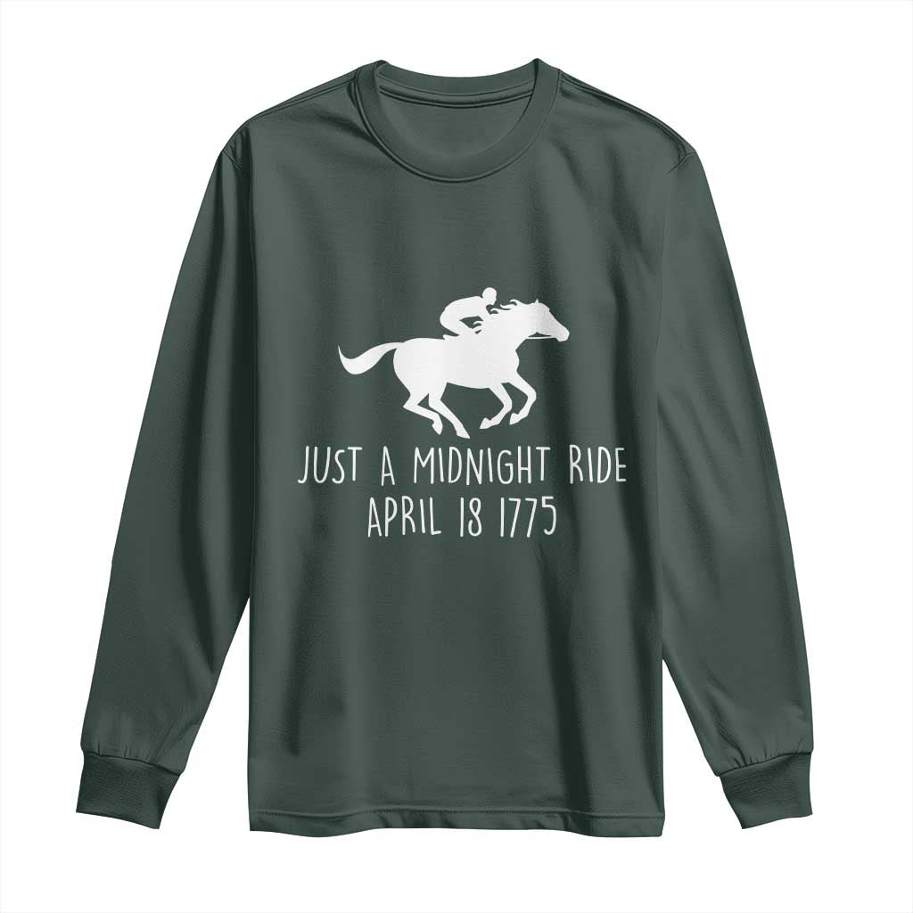 Paul Revere American History Long Sleeve Shirt Just A Midnight Ride April 18 1775