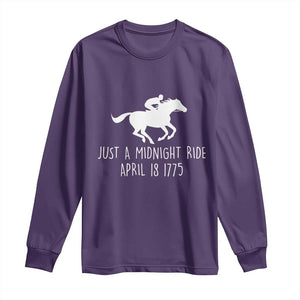 Paul Revere American History Long Sleeve Shirt Just A Midnight Ride April 18 1775