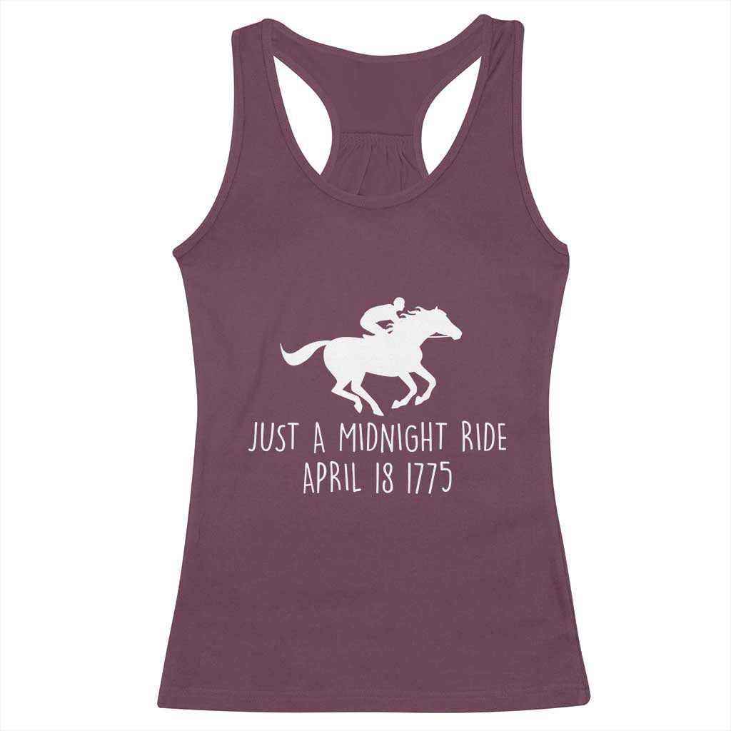Paul Revere American History Racerback Tank Top Just A Midnight Ride April 18 1775