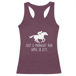 Paul Revere American History Racerback Tank Top Just A Midnight Ride April 18 1775