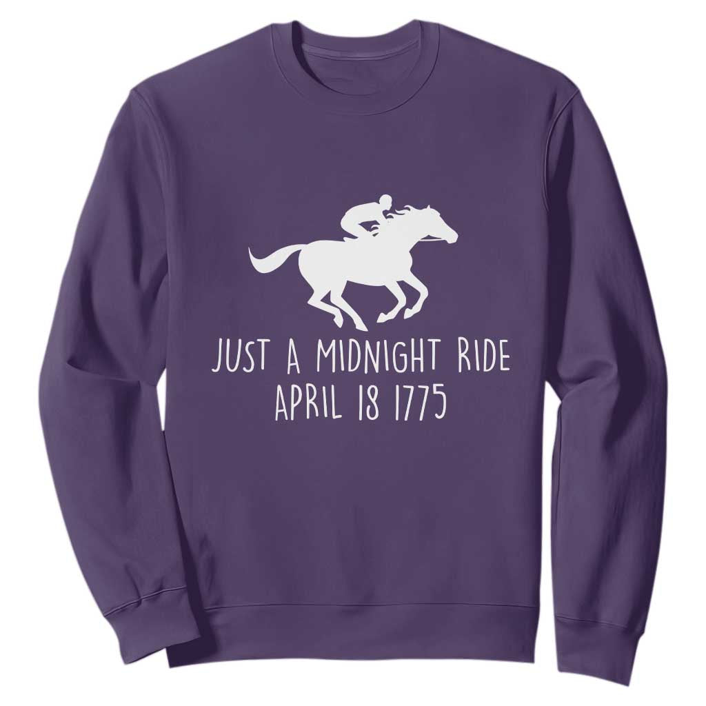 Paul Revere American History Sweatshirt Just A Midnight Ride April 18 1775