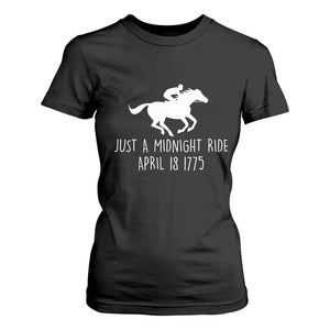 Paul Revere American History T Shirt For Women Just A Midnight Ride April 18 1775