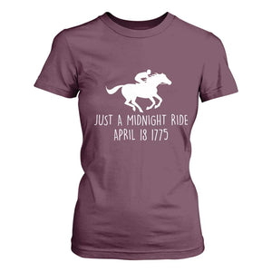 Paul Revere American History T Shirt For Women Just A Midnight Ride April 18 1775