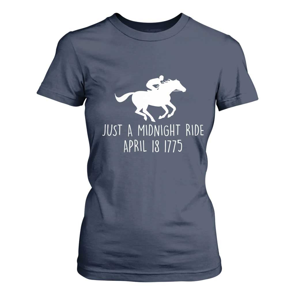 Paul Revere American History T Shirt For Women Just A Midnight Ride April 18 1775