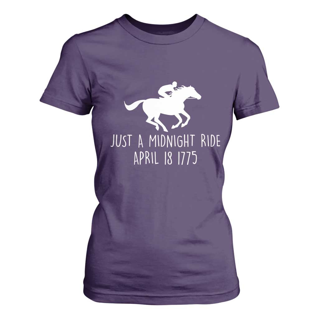 Paul Revere American History T Shirt For Women Just A Midnight Ride April 18 1775