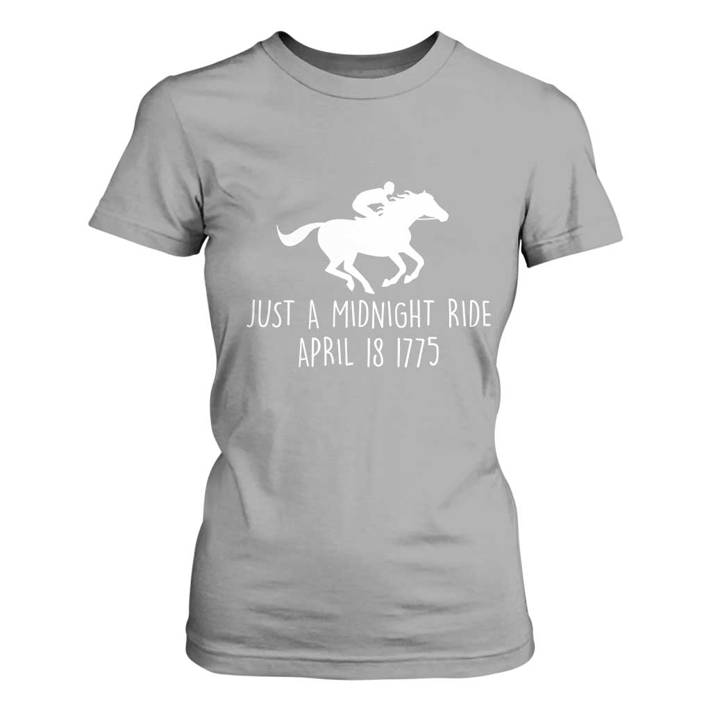 Paul Revere American History T Shirt For Women Just A Midnight Ride April 18 1775