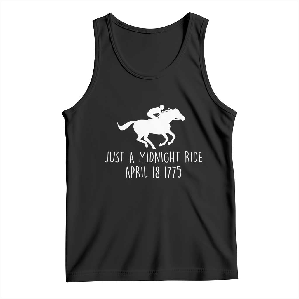 Paul Revere American History Tank Top Just A Midnight Ride April 18 1775 TS02 Black Print Your Wear