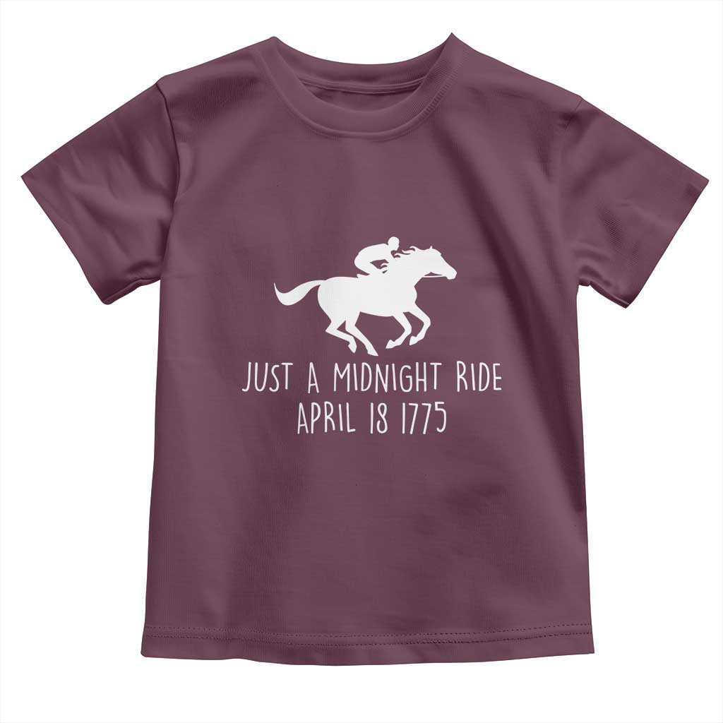 Paul Revere American History Toddler T Shirt Just A Midnight Ride April 18 1775