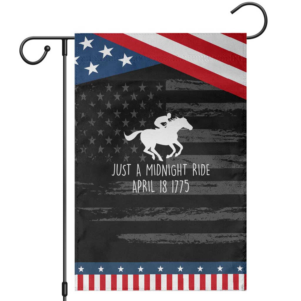 Paul Revere American History Patriotic Garden Flag Just A Midnight Ride April 18 1775