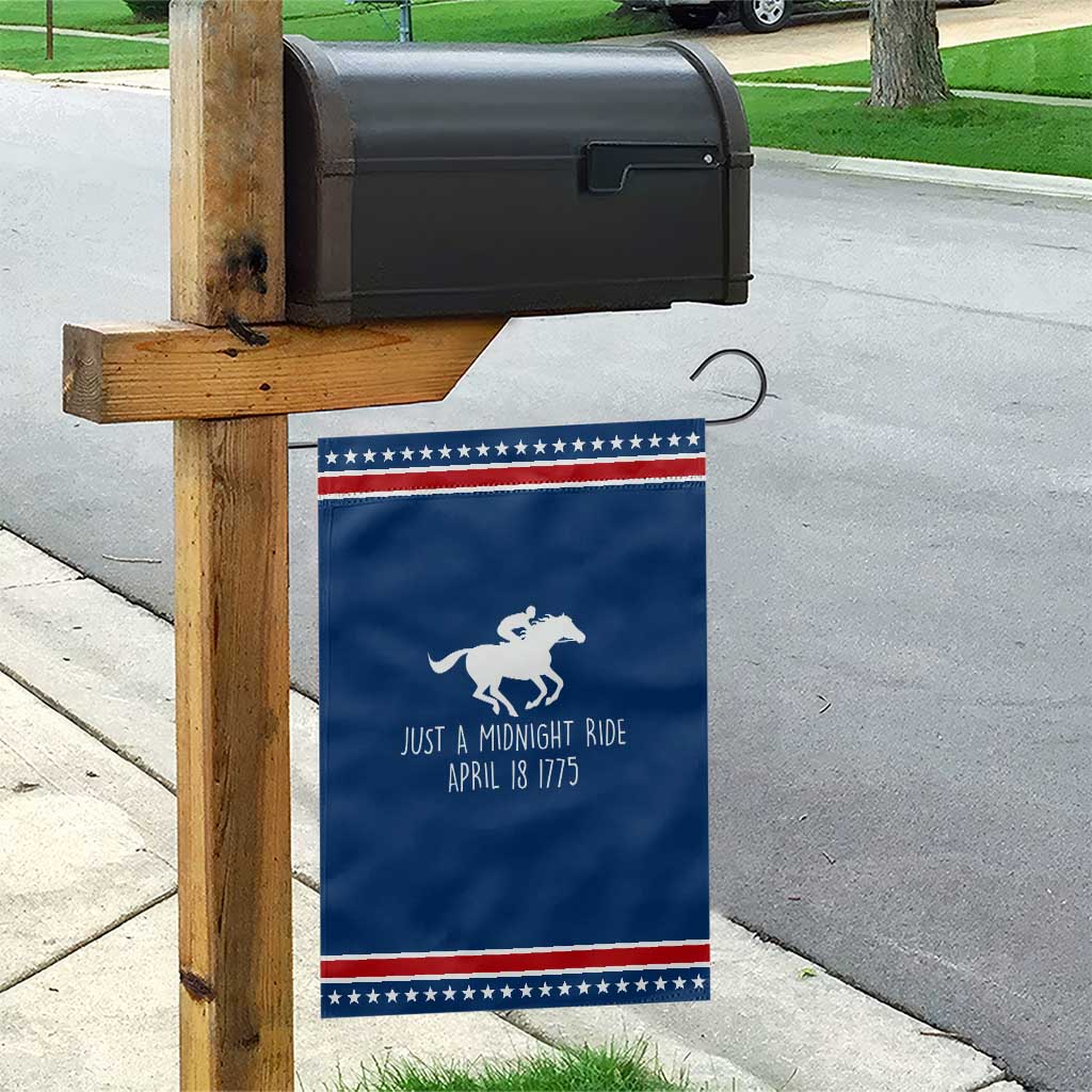 Paul Revere American History Patriotic Garden Flag Just A Midnight Ride April 18 1775