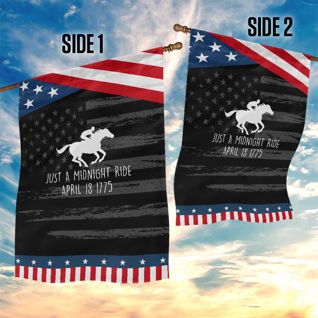 Paul Revere American History Patriotic Garden Flag Just A Midnight Ride April 18 1775