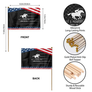 Paul Revere American History Patriotic Handheld Flag Just A Midnight Ride April 18 1775