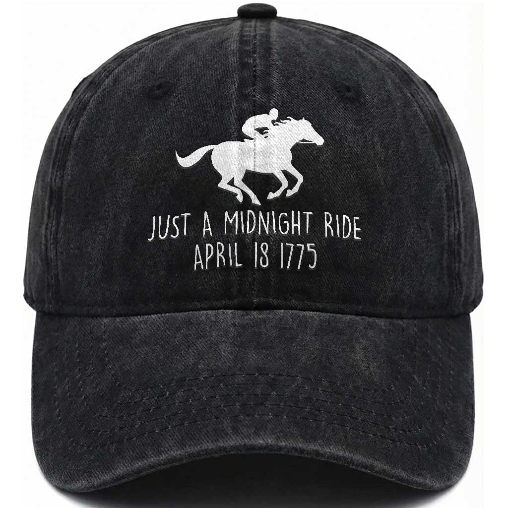 Paul Revere American History Washed Cotton Baseball Cap Just A Midnight Ride April 18 1775