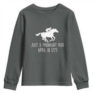 Paul Revere American History Youth Sweatshirt Just A Midnight Ride April 18 1775