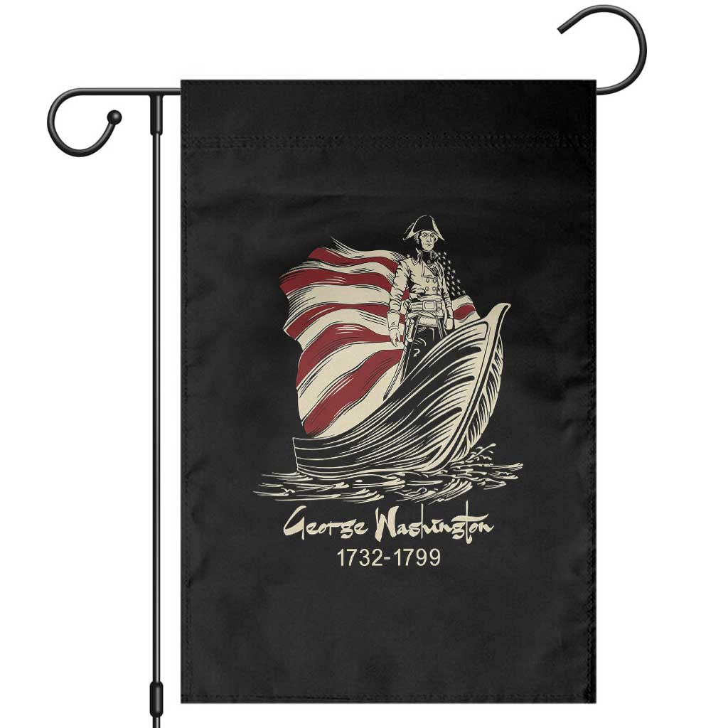 George Washington Crossing The Delaware Patriotic Garden Flag Vintage American Flag Graphic TS02 Black Print Your Wear