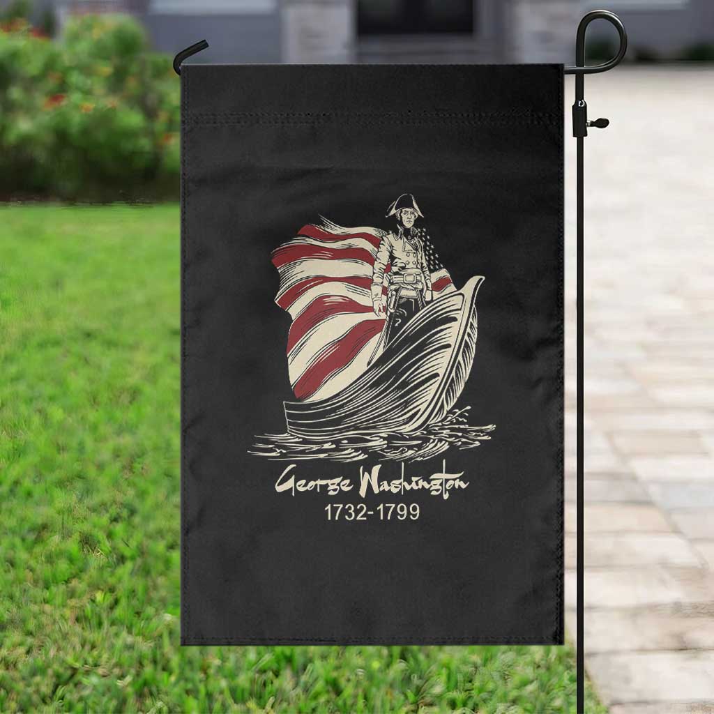 George Washington Crossing The Delaware Patriotic Garden Flag Vintage American Flag Graphic